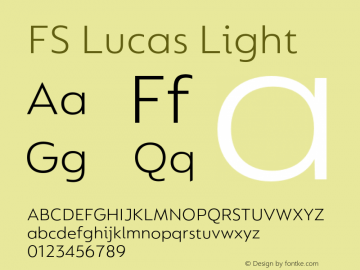 FS Lucas Light Version 1.03;PS 001.002;hotconv 1.0.88;makeotf.lib2.5.64775图片样张
