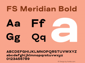 FS Meridian Bold Version 1.06;PS 001.005;hotconv 1.0.88;makeotf.lib2.5.64775图片样张