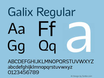 Galix-Regular 图片样张