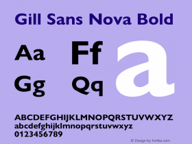 Gill Sans Nova Bold Version 1.00图片样张