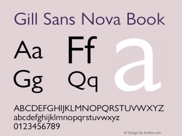 Gill Sans Nova Book Version 1.00图片样张