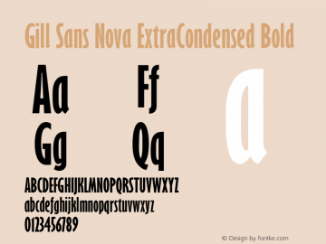 Gill Sans Nova ExtraCond Bold Version 1.00图片样张