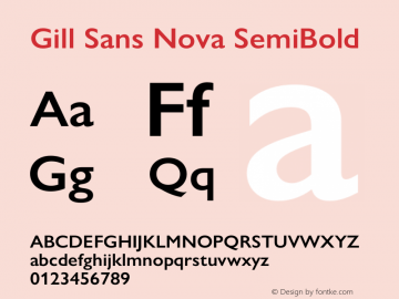 Gill Sans Nova SemiBold Version 1.00图片样张