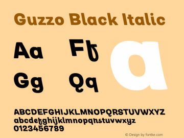 Guzzo Black Italic Version 1.00图片样张