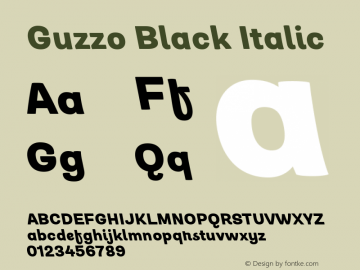 Guzzo Black Italic Version 1.00图片样张
