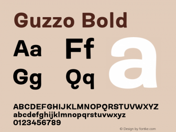 Guzzo Bold Version 1.00图片样张