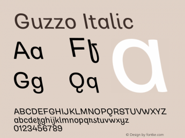 Guzzo Italic Version 1.00图片样张