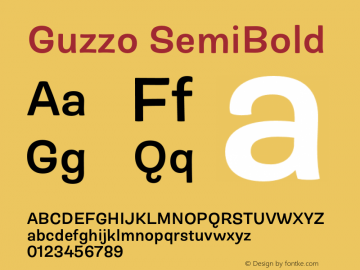 Guzzo SemiBold Version 1.00图片样张