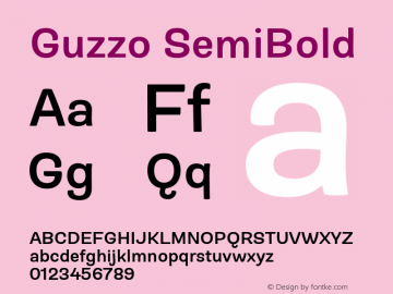 Guzzo SemiBold Version 1.00图片样张