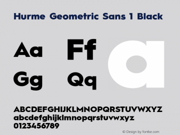 HurmeGeometricSans1 Black Version 1.001图片样张