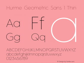 HurmeGeometricSans1 Thin Version 1.001图片样张