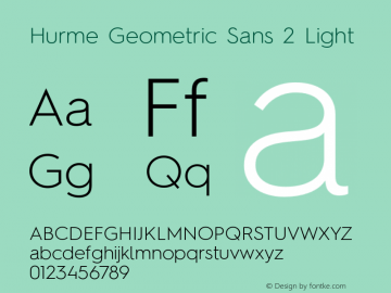 HurmeGeometricSans2 Light Version 1.001图片样张