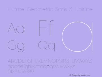 HurmeGeometricSans3 Hairline Version 1.001图片样张