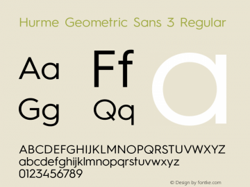 HurmeGeometricSans3 Regular Version 1.001图片样张