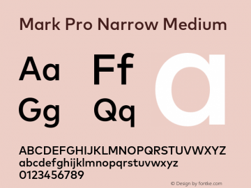 Mark Pro Narrow Medium Version 7.60图片样张