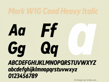 Mark W1G Cond Heavy Italic Version 1.00, build 9, g2.6.4 b1272, s3图片样张