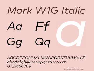 Mark W1G Italic Version 1.00, build 8, g2.6.4 b1272, s3图片样张