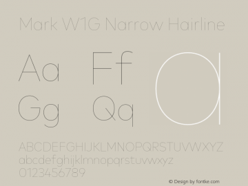 Mark W1G Narrow Hairline Version 1.00, build 8, g2.6.4 b1272, s3图片样张