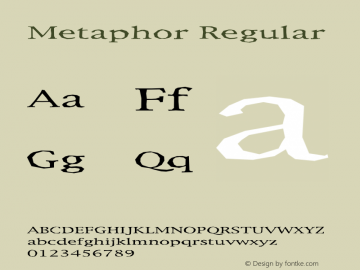 Metaphor Regular 001.001 Font Sample