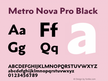 Metro Nova Pro Black Version 1.000图片样张