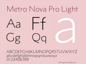 Metro Nova Pro Light Version 1.000图片样张