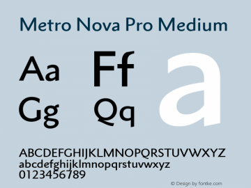 Metro Nova Pro Medium Version 1.100图片样张