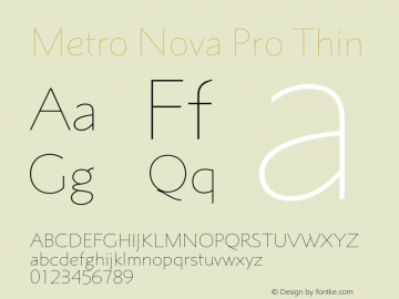 Metro Nova Pro Thin Version 1.000图片样张