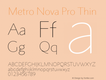 Metro Nova Pro Thin Version 1.100图片样张