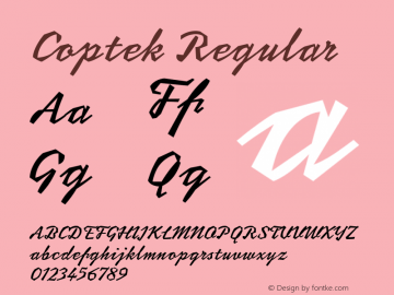 Coptek Regular Converted from e:\_downl~1\fonts\_\COPTEK.TF1 by ALLTYPE Font Sample