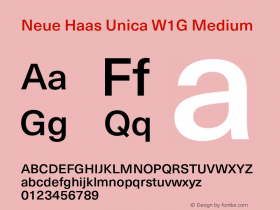 Neue Haas Unica W1G Medium Version 1.00图片样张