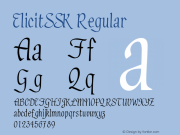 ElicitSSK Regular Macromedia Fontographer 4.1 9/1/95图片样张