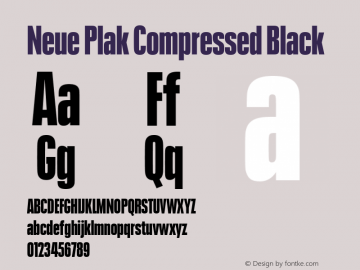 Neue Plak Compressed Black Version 1.00, build 9, s3图片样张