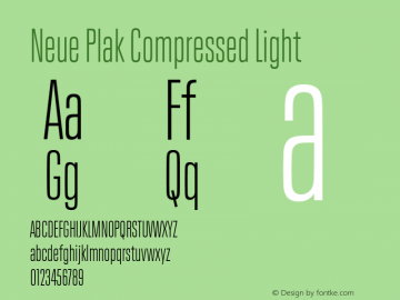 Neue Plak Compressed Light Version 1.00, build 9, s3图片样张