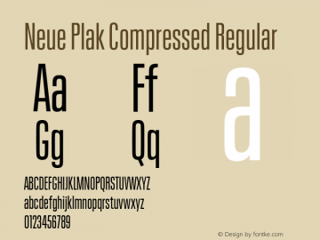 Neue Plak Compressed Regular Version 1.00, build 9, s3图片样张