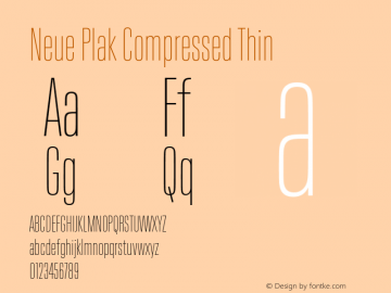 Neue Plak Compressed Thin Version 1.00, build 9, s3图片样张