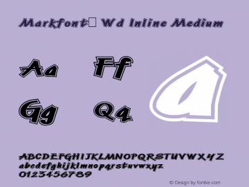 Markfont© Wd Inline Medium Converted from c:\windows\fontfact\WINDMILL.FF1 by ALLTYPE图片样张