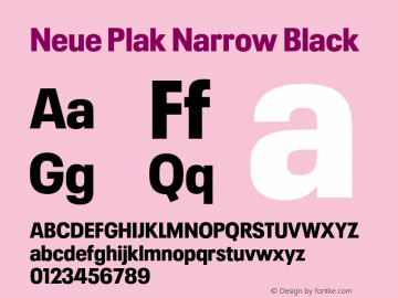 Neue Plak Narrow Black Version 1.00, build 9, s3图片样张