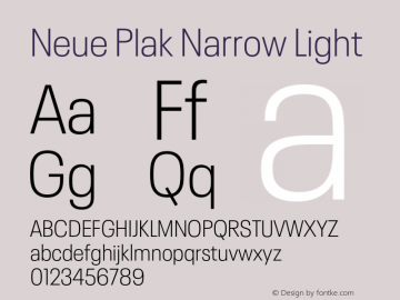 Neue Plak Narrow Light Version 1.00, build 9, s3图片样张