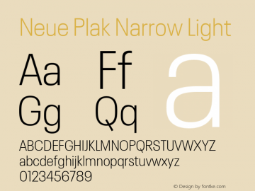 Neue Plak Narrow Light Version 1.00, build 9, s3图片样张