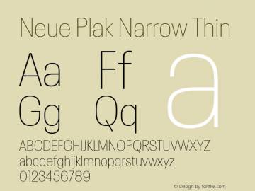 Neue Plak Narrow Thin Version 1.00, build 9, s3图片样张