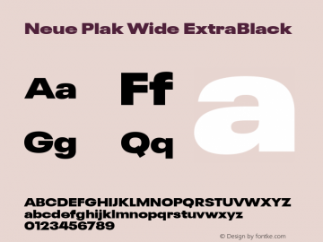 Neue Plak Wide ExtraBlack Version 1.00, build 9, s3图片样张