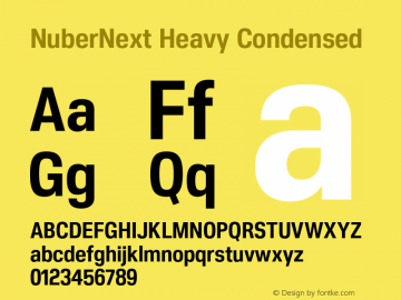 NuberNext Heavy Condensed Version 001.002 February 2020图片样张