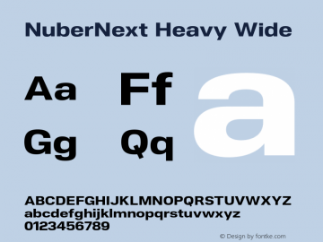 NuberNext Heavy Wide Version 001.002 February 2020图片样张