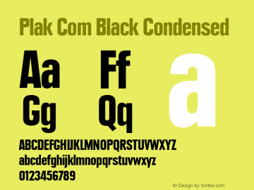 Plak Com Black Condensed Version 1.01图片样张