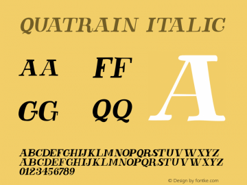 Quatrain-Italic Version 1.000图片样张