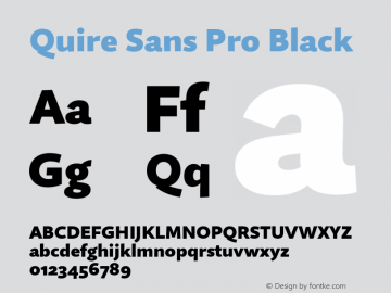 Quire Sans Pro Black Version 1.0图片样张