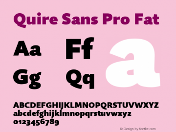 Quire Sans Pro Fat Version 1.0图片样张