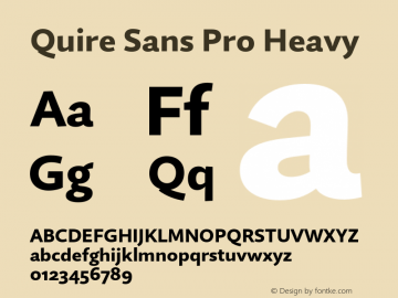 Quire Sans Pro Heavy Version 1.0图片样张