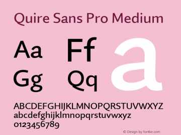 Quire Sans Pro Medium Version 1.0图片样张