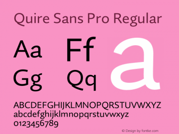 Quire Sans Pro Version 1.0图片样张